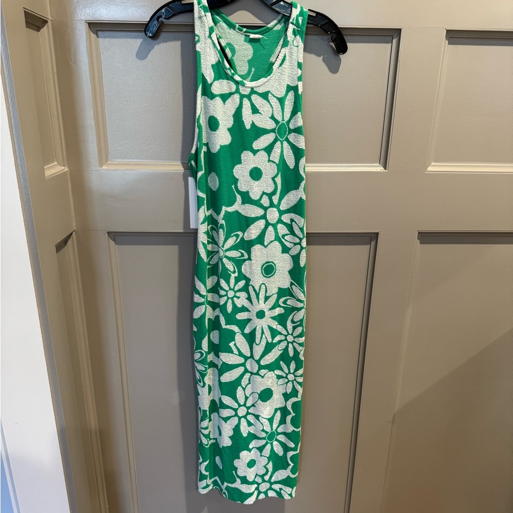 Daily Practice green floral maxi dress
